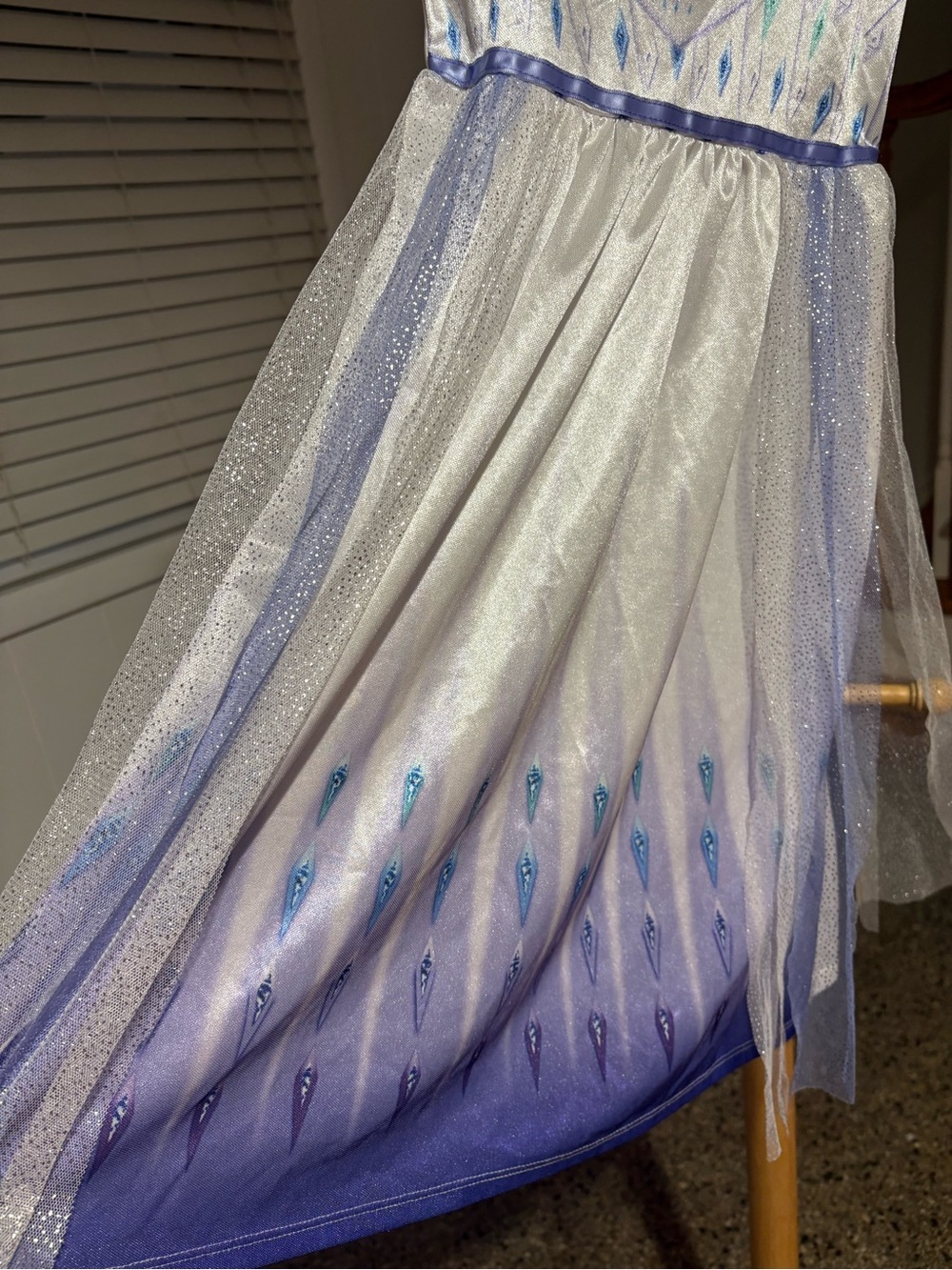 Elsa Inspired Girls' Sparkle Costume Dress - White & Light Purple - Picture 3 of 7